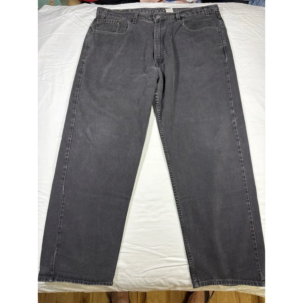 VTG Levis 569 Jeans Men 40x32 Black Loose Fit Straight Leg Stretch Skater Denim